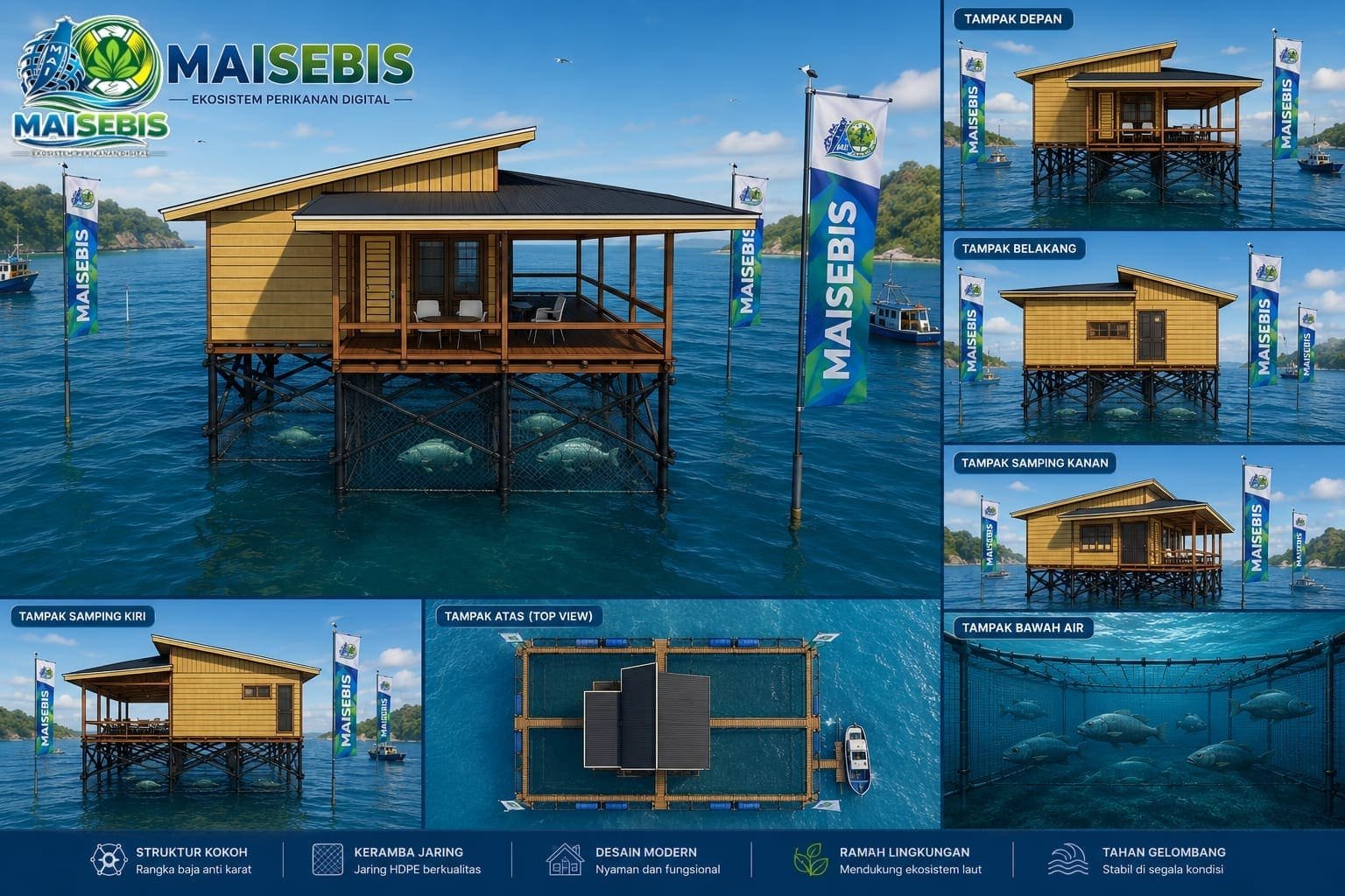 Rumah apung keramba induk MAISEBIS